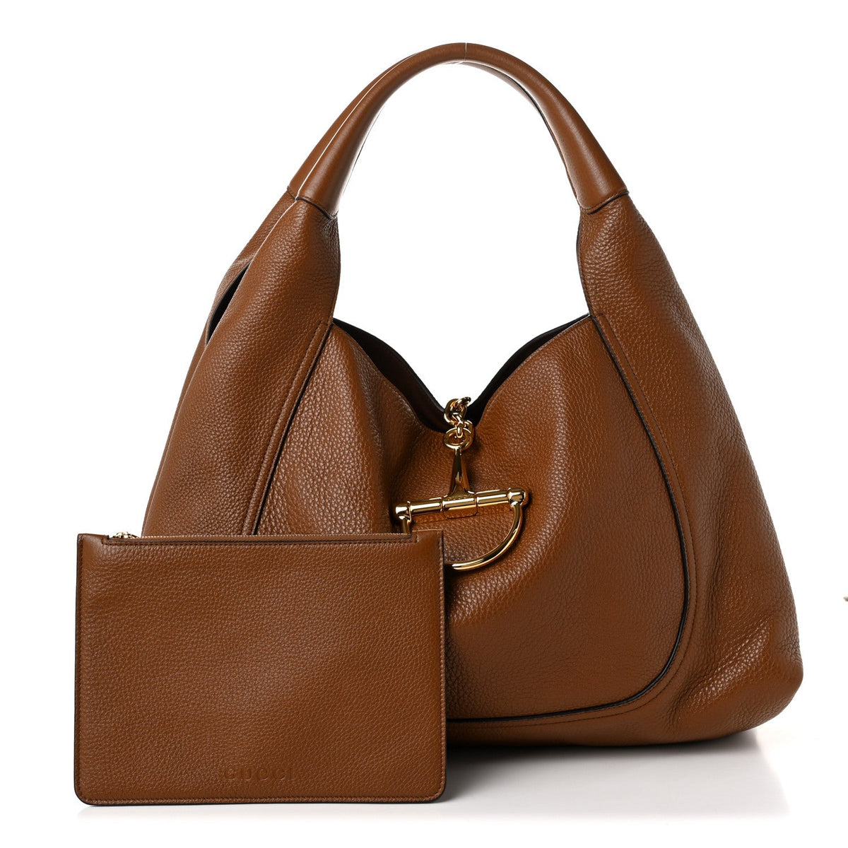 Maxi Calfskin Shoulder Bag - Brown