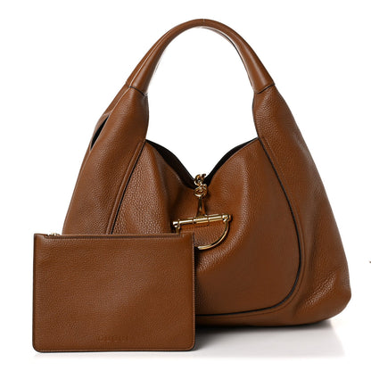 Maxi Calfskin Shoulder Bag - Brown