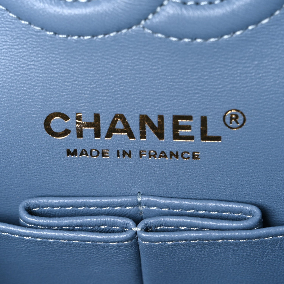 Small Quilted Flap Shoulder Bag - Light Blue