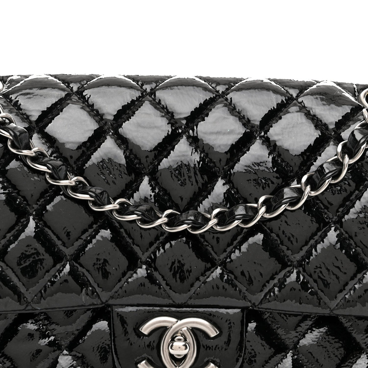 Medium Quilted Flap Shoulder Bag - Black