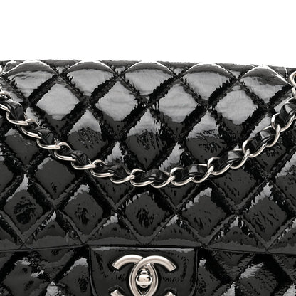 Medium Quilted Flap Shoulder Bag - Black