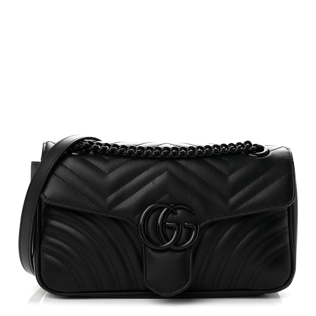 Small Calfskin Shoulder Bag - Black