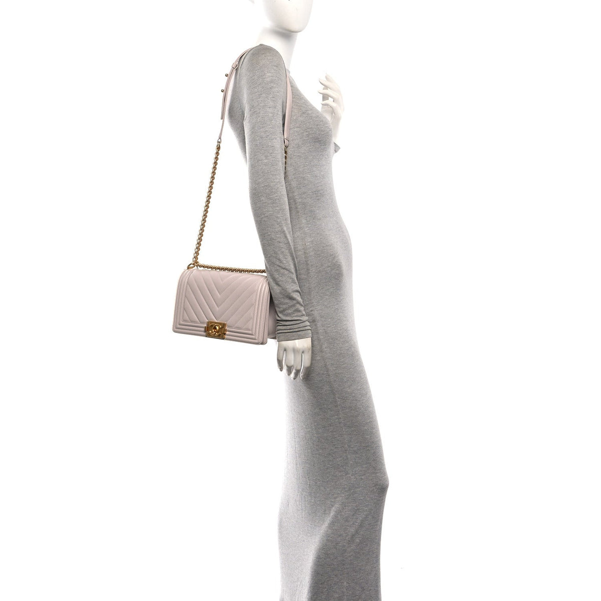 Medium Quilted Caviar Flap Shoulder Bag - Pink