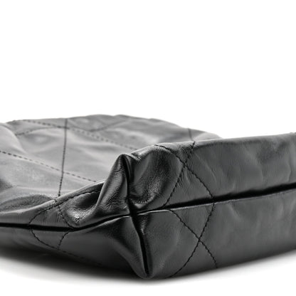 Mini Quilted Calfskin Handbag - Black