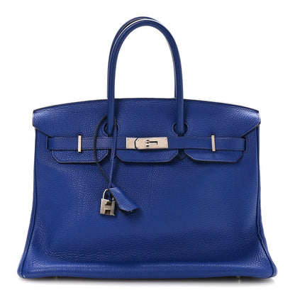 Togo Birkin 35 Bleu France Handbag