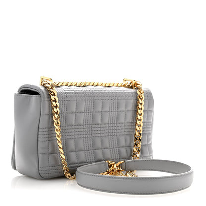 Small Quilted Lambskin Handbag - Grey