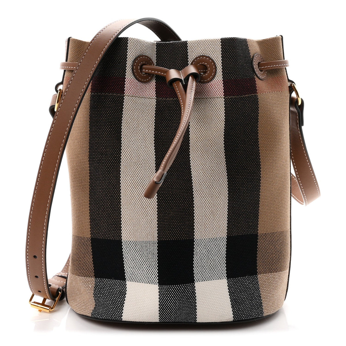 Small Canvas Bucket Bag - Brown