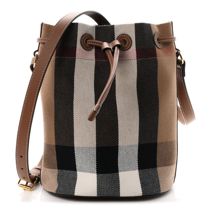 Small Canvas Bucket Bag - Brown