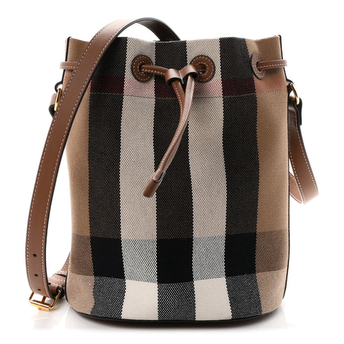 Small Canvas Bucket Bag - Brown