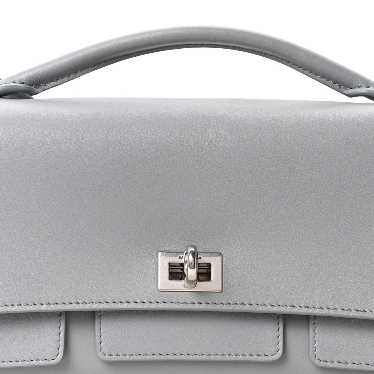 Small Calfskin Clutch Bag - Grey
