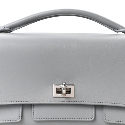 Small Calfskin Clutch Bag - Grey
