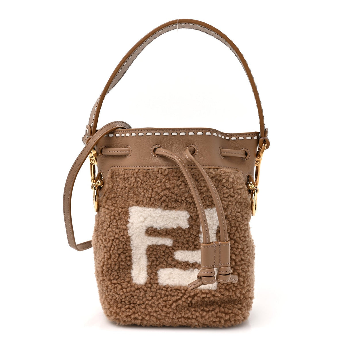 Mini Shearling Bucket Bag