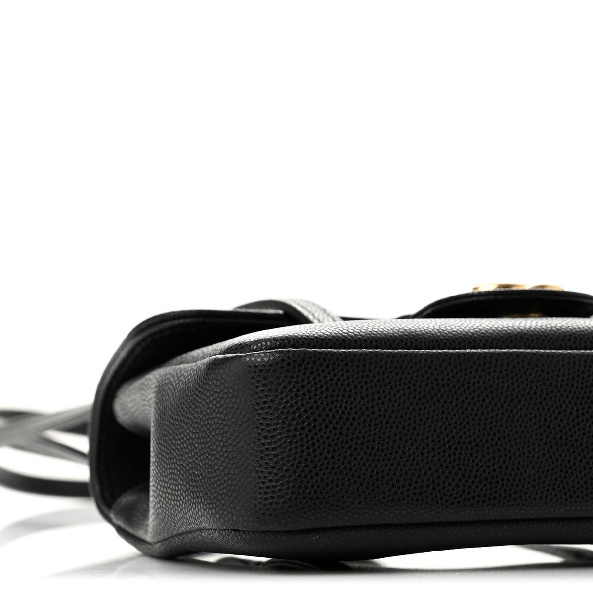 Mini Caviar Shoulder Bag - Black