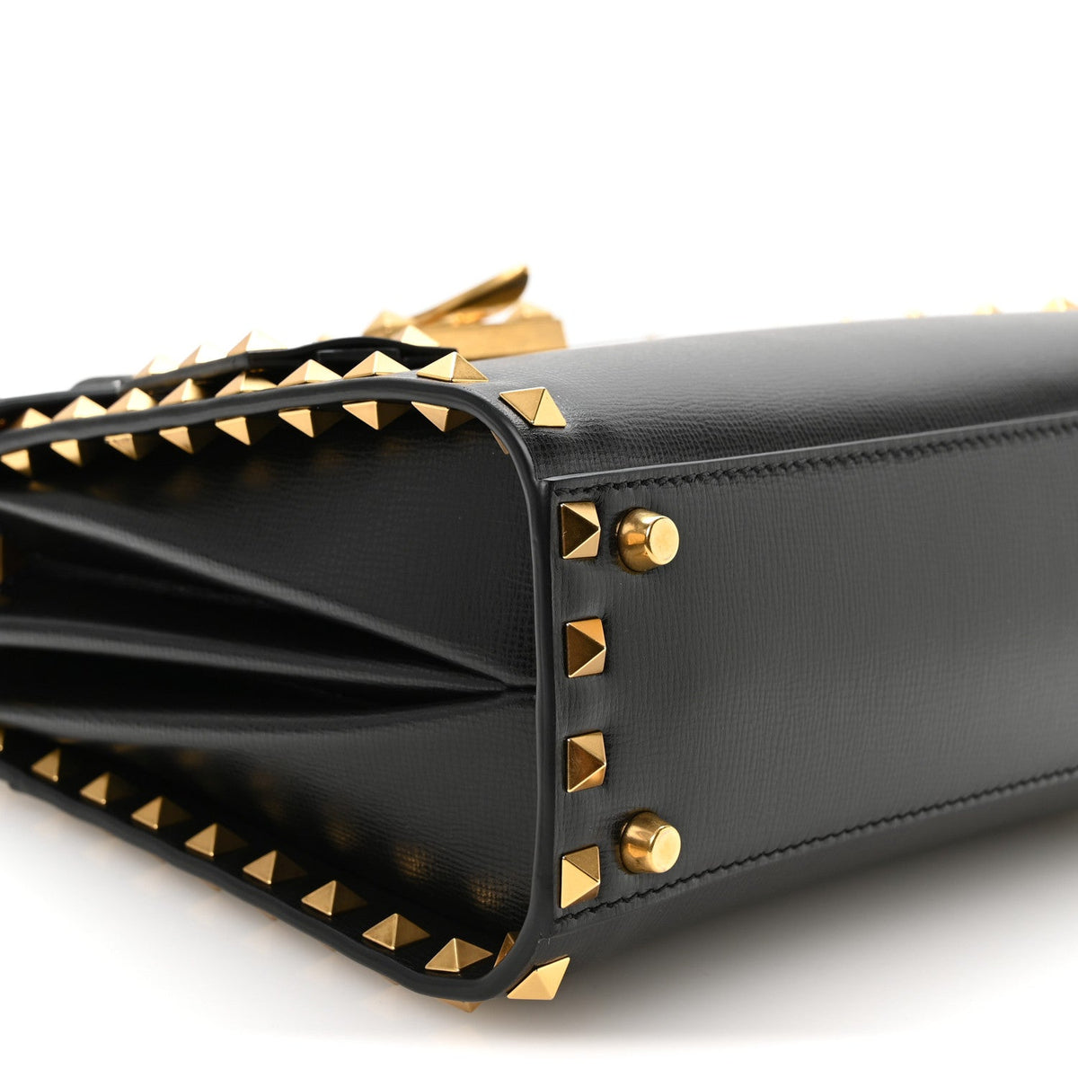Small Calfskin Flap Shoulder Bag - Black