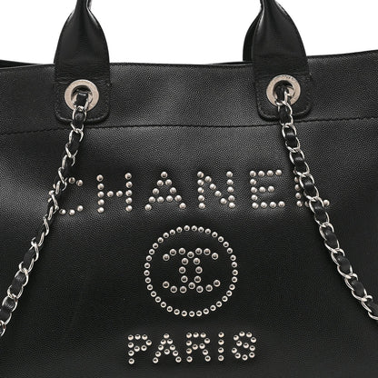 Small Caviar Tote Bag - Black