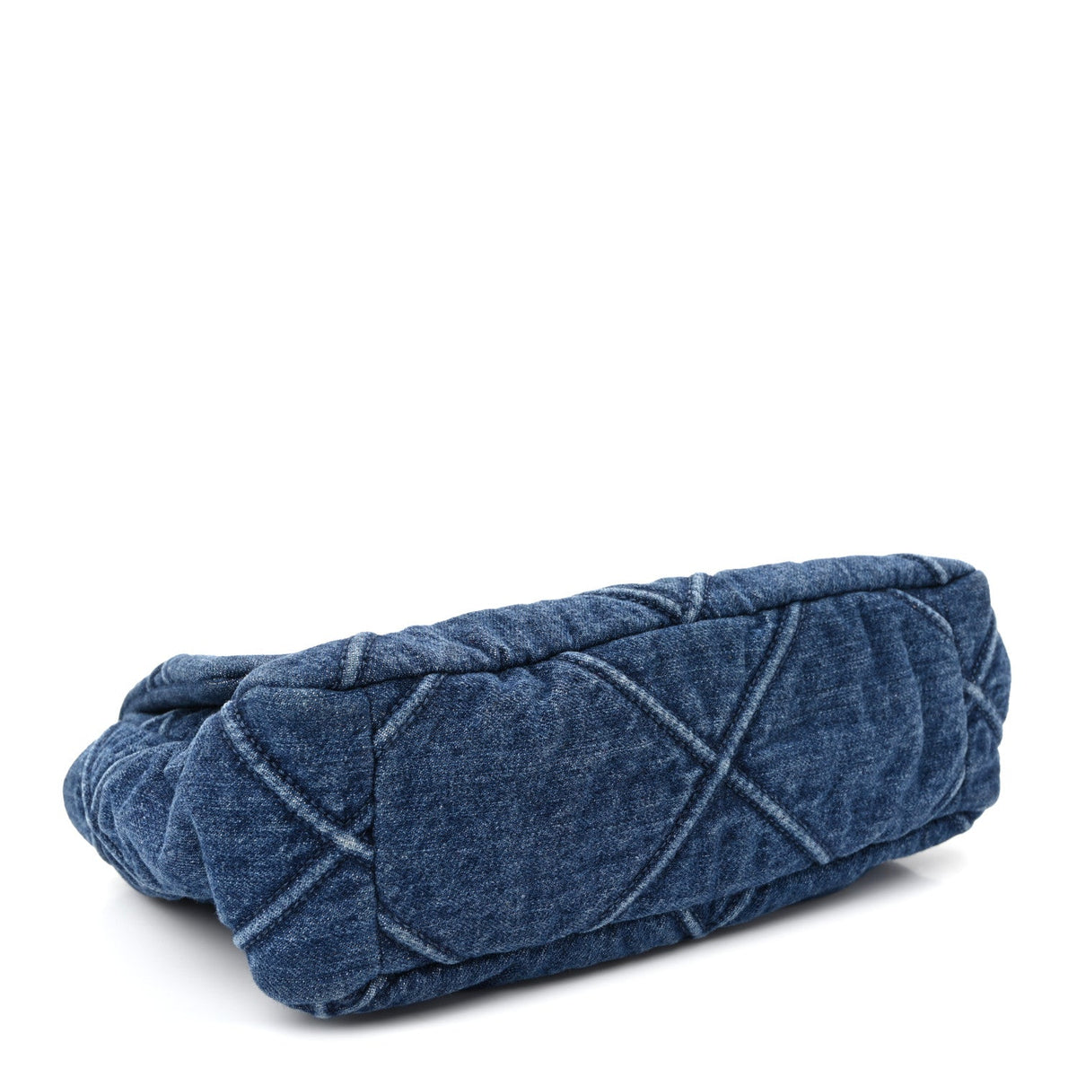 Medium Quilted Flap Shoulder Bag - Blue