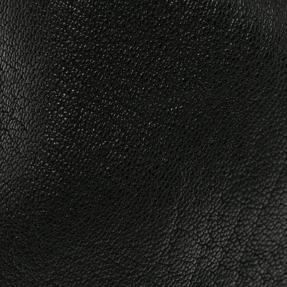 Large Lambskin Handbag - Black