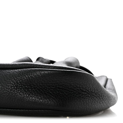Mini Calfskin Hobo Bag - Black