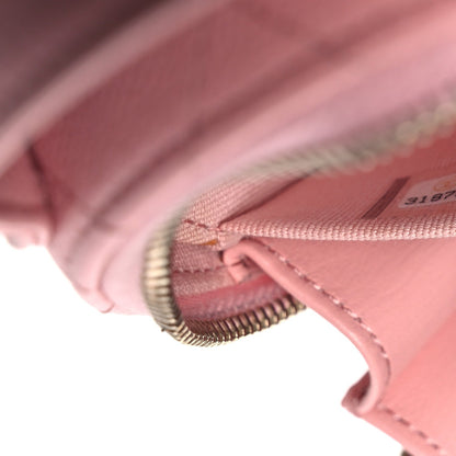 Quilted Caviar Handbag - Pink