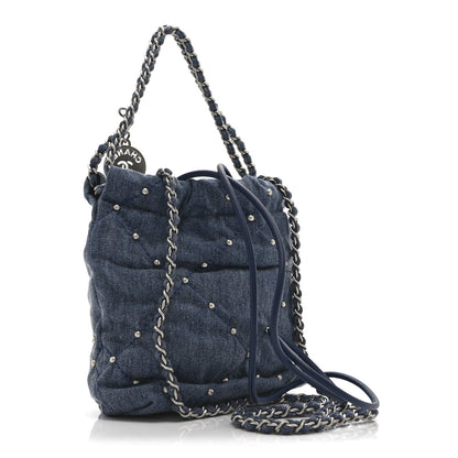 Mini Quilted Handbag - Blue