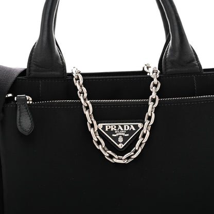 Nylon Nappa Tote Bag - Black