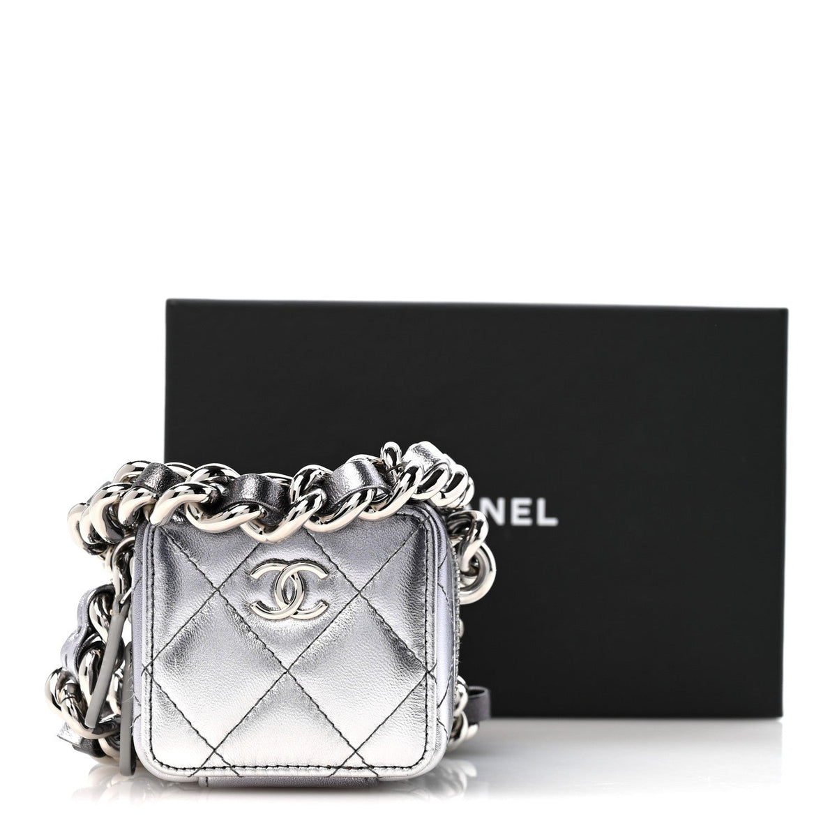 Quilted Lambskin Clutch Bag - Black