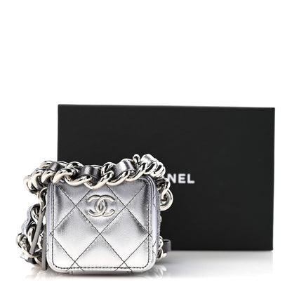 Quilted Lambskin Clutch Bag - Black