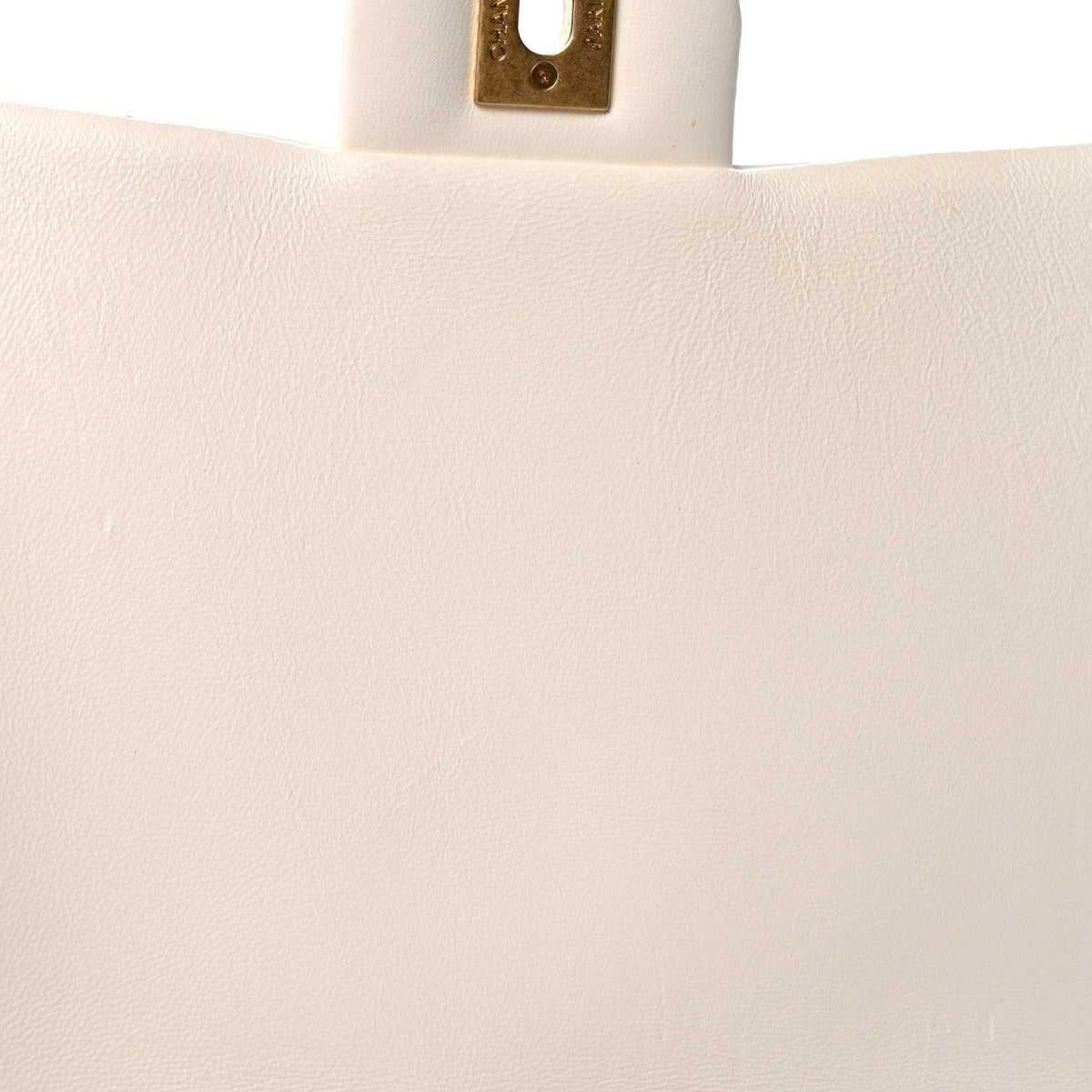 Large Quilted Lambskin Flap Shoulder Bag - White