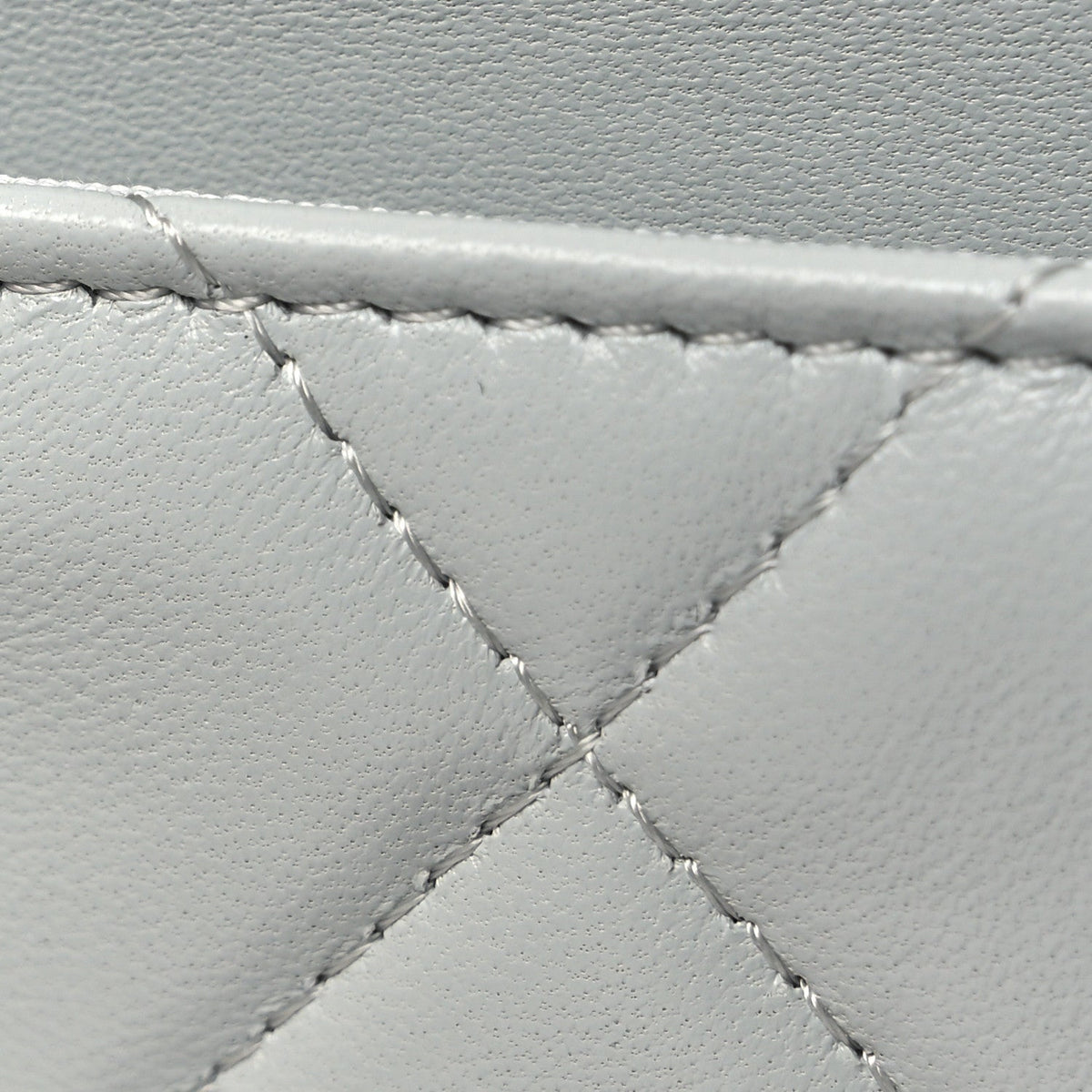Quilted Lambskin Wallet Bag - Light Blue