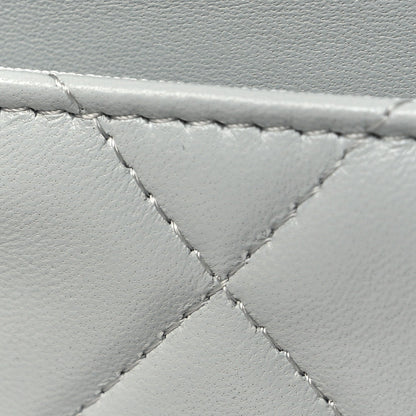 Quilted Lambskin Wallet Bag - Light Blue