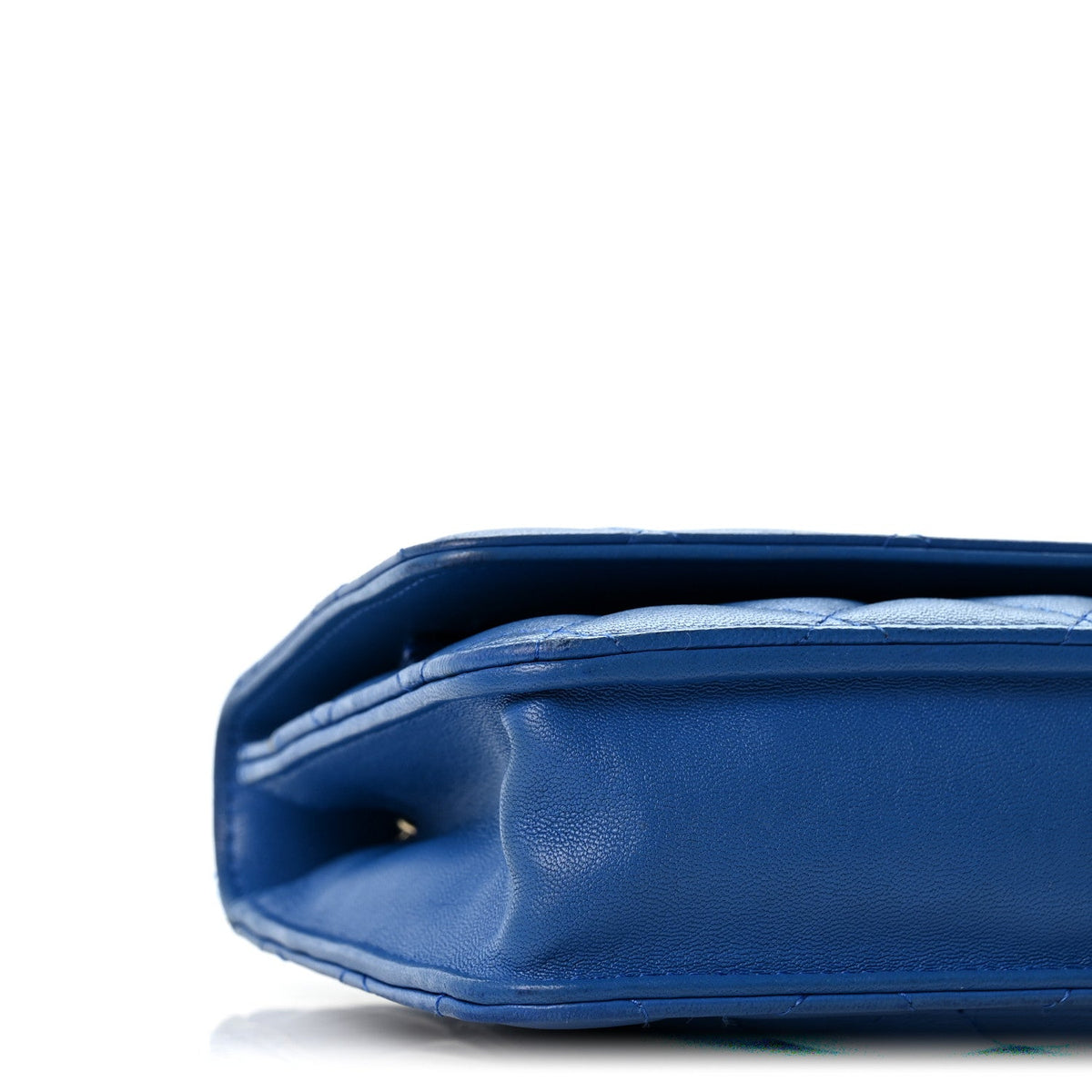 Quilted Lambskin Wallet Bag - Blue