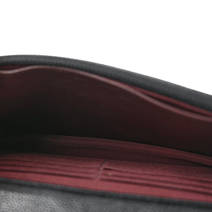 Quilted Caviar Wallet Bag - Black
