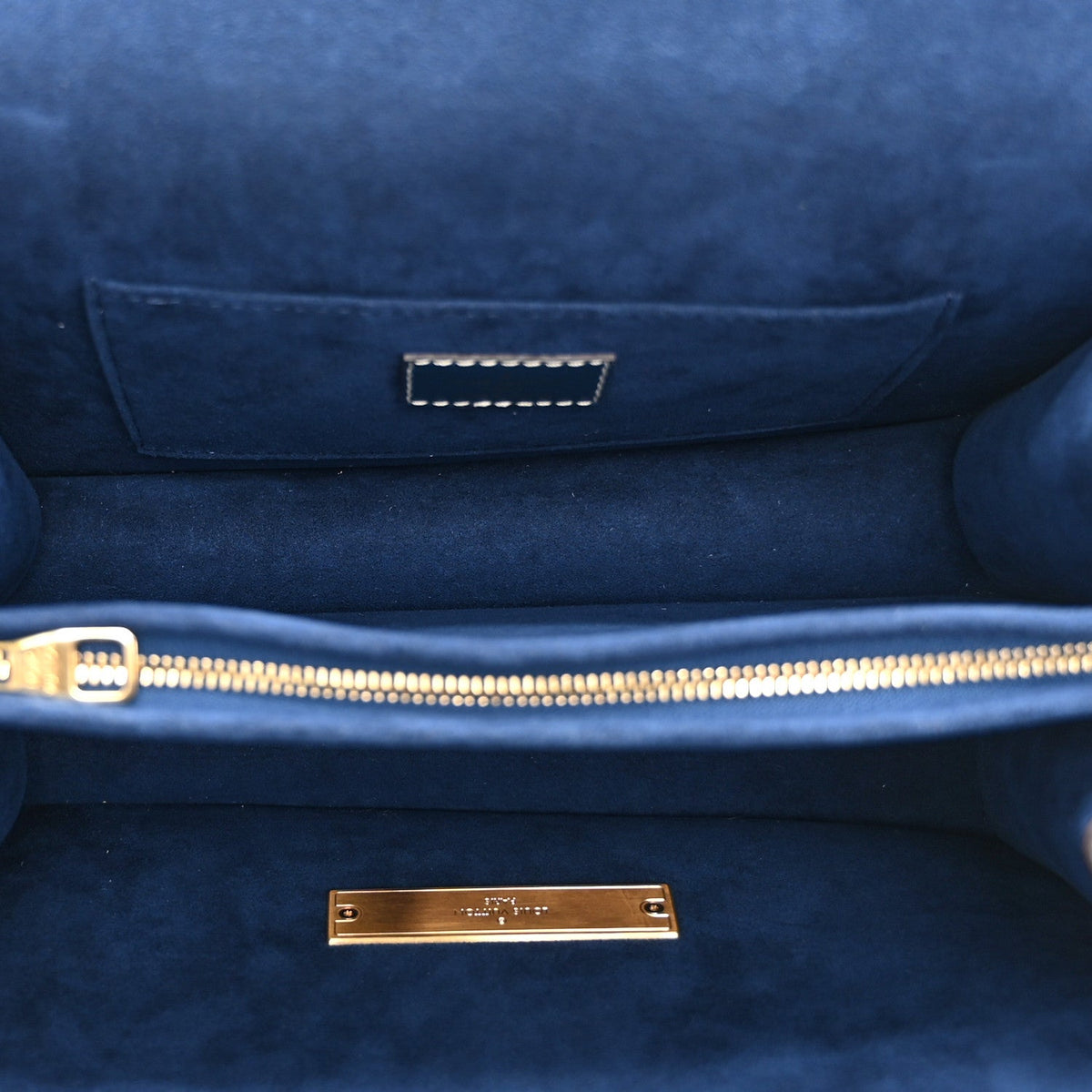 Denim Monogram Jacquard Dauphine Mm Bleu Handbag