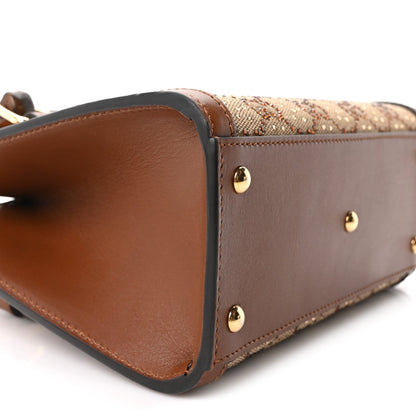 Mini Calfskin Canvas Tote Bag