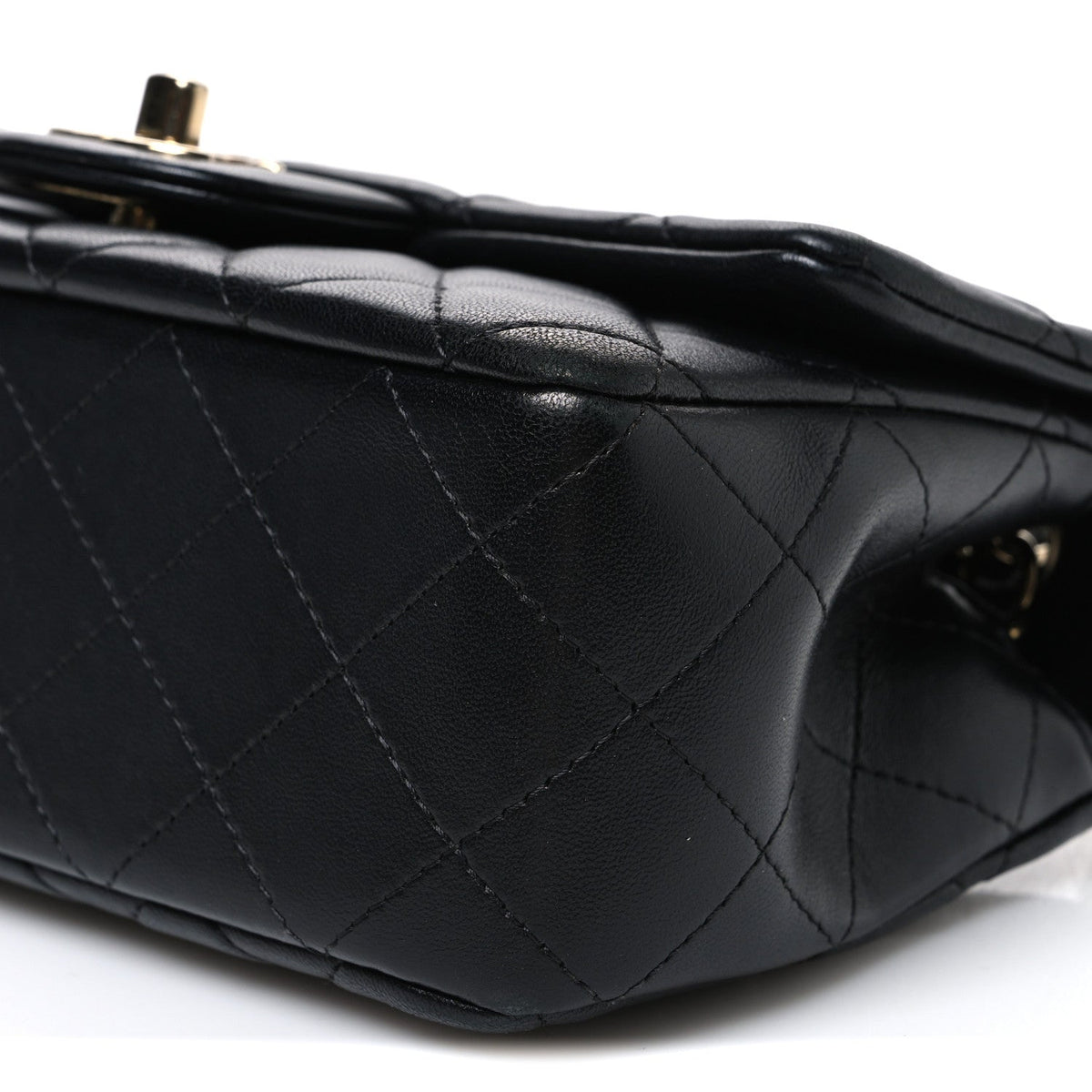 Mini Quilted Lambskin Flap Shoulder Bag - Tan