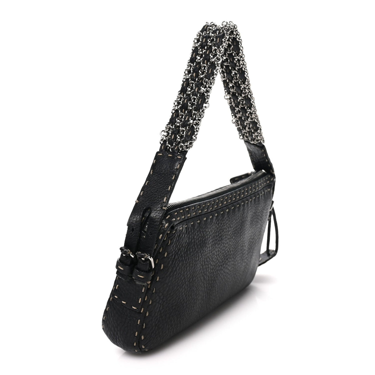 Calfskin Shoulder Bag - Black