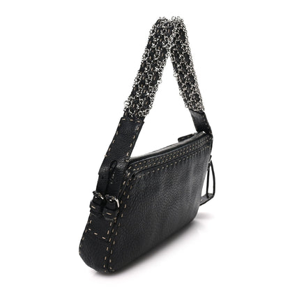 Calfskin Shoulder Bag - Black