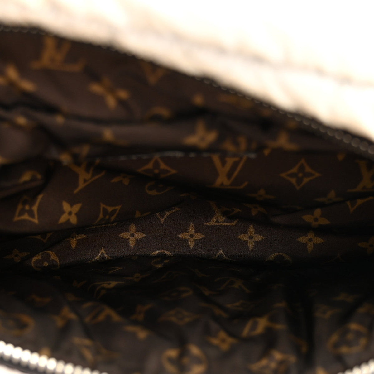 Econyl Monogram Pillow Bumbag Silver Handbag