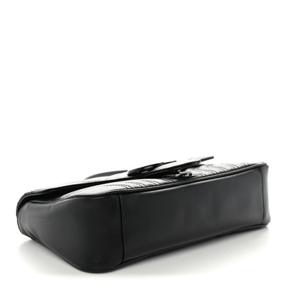 Small Calfskin Shoulder Bag - Black