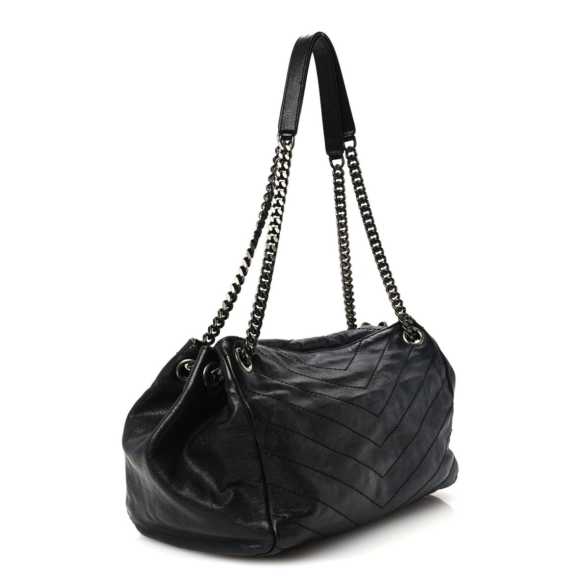 Medium Lambskin Handbag - Black