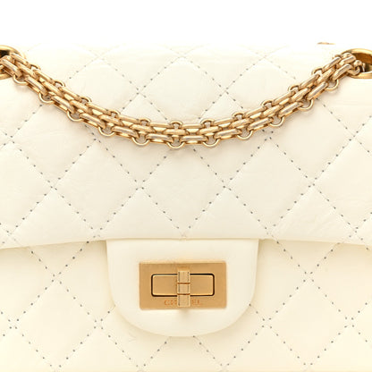 Mini Quilted Calfskin Flap Shoulder Bag - White