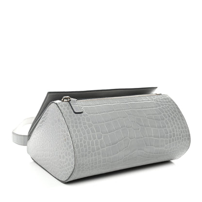 Medium Calfskin Crossbody Bag - Grey