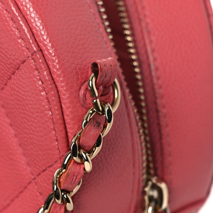 Quilted Caviar Clutch Bag - Pink