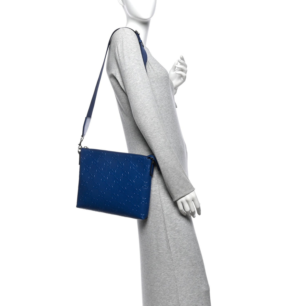 Medium Calfskin Pouch - Blue
