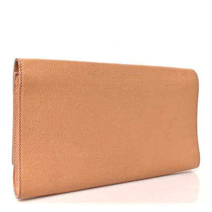Large Calfskin Clutch Bag - Red