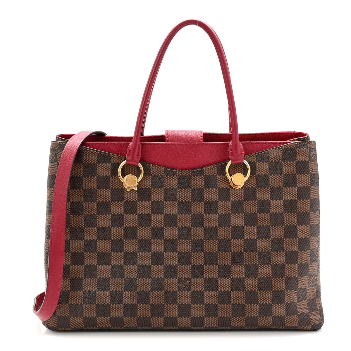 Damier Ebene Lv Riverside Lie De Vin Handbag