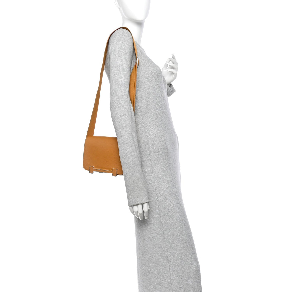Chevre Mysore Geta Caramel Handbag