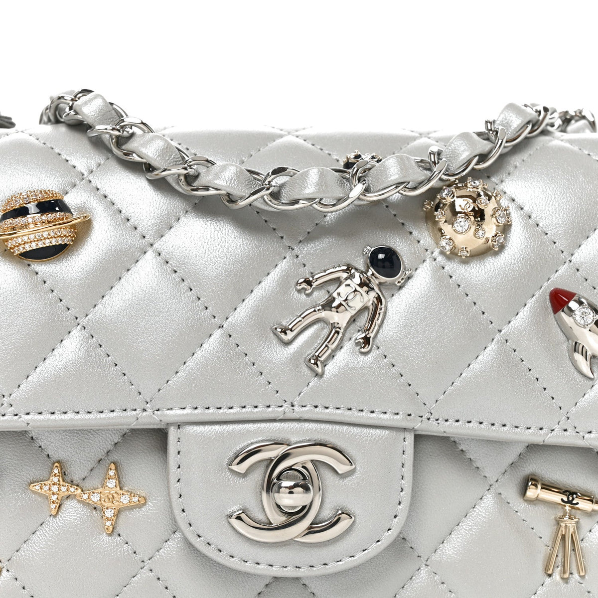 Mini Quilted Lambskin Flap Shoulder Bag - Tan