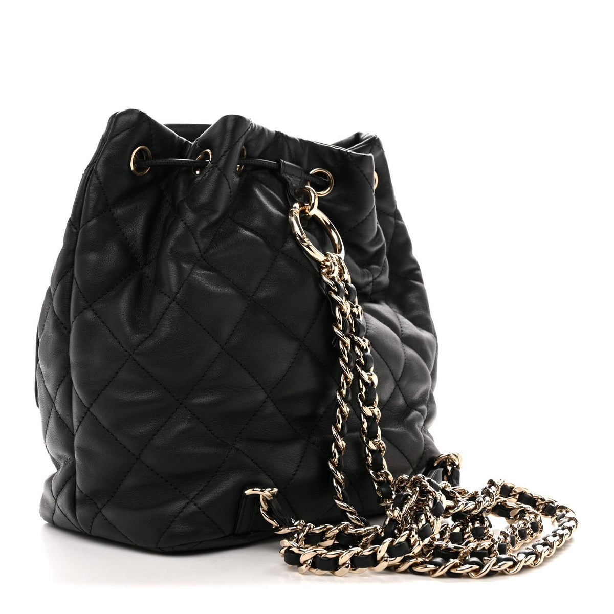 Quilted Lambskin Backpack - Black