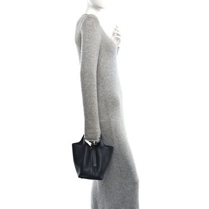 Taurillon Clemence Picotin Lock 18 Pm Bl Handbag